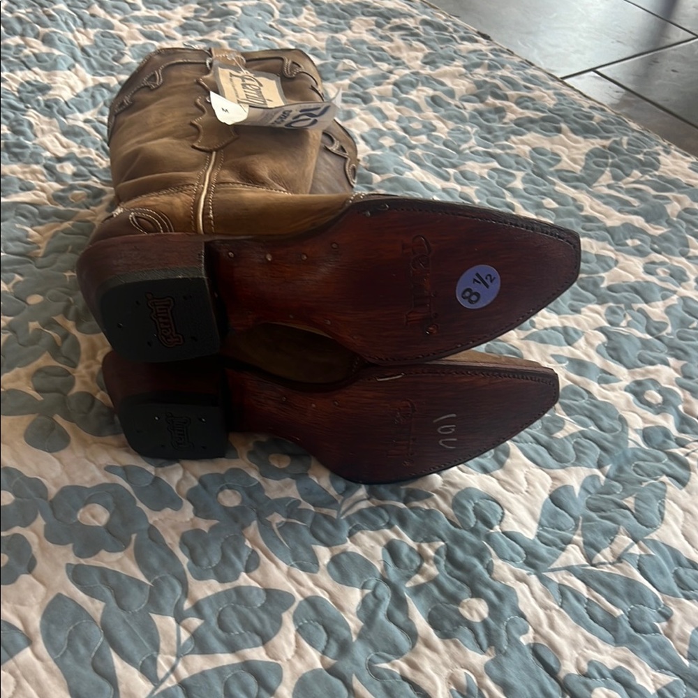 Ferrini Brown Leather Heeled Boots - Picture 3 of 3